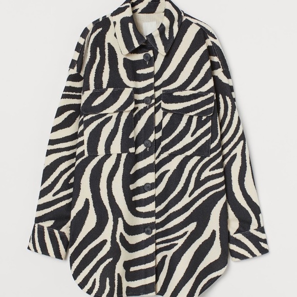 Zebra print oversized shirt jacket - Picture 3 of 4
